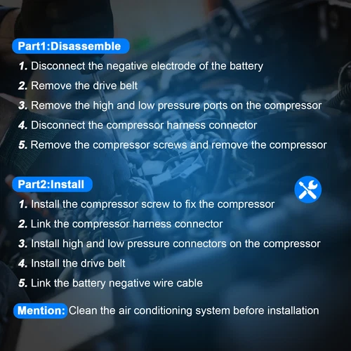 For 2000-2003 Chevrolet Impala 1996-2004 Buick Regal 3.8L A/C AC Compressor - Picture 7 of 10