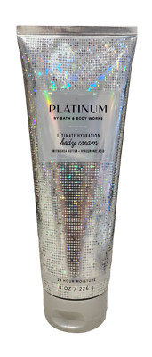 New Bath & Body Works Platinum Ultimate Hydration Body Cream Full Size 8 oz