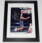 JOHN STARKS AUTOGRAPHED 8X10 COLOR PHOTO (FRAMED & MATTED) - NEW YORK KNICKS!