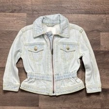 GB Girls Light Blue Jean Jacket Denim Peplum Design 44