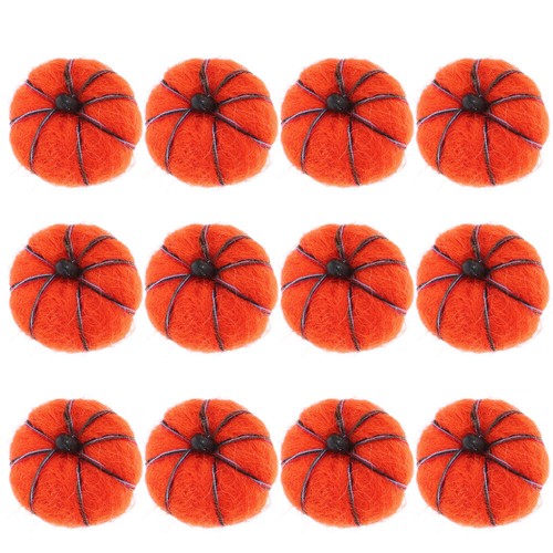 12 Pcs Pendentif Citrouille 2024 Feutre Laine Forme Décor Dautomne Suspendu
