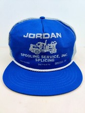 Vintage USA MADE Jordans Spooling Texas Trucker Hat Snapback Dad Cap
