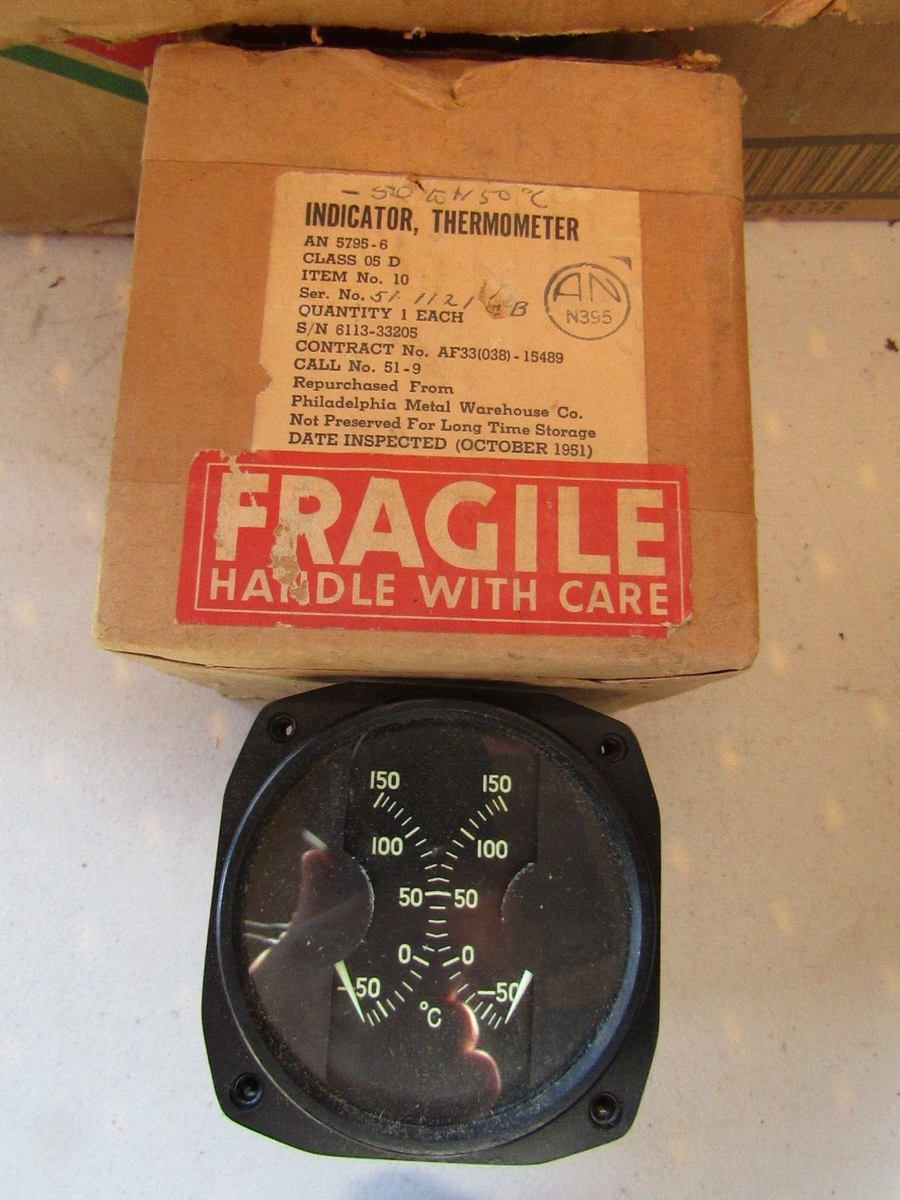 VINTAGE INDICATOR,THERMOMETER AN 5795-6 | eBay