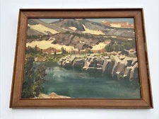ANTIQUE EARLY CALIFORNIA PLEIN AIR PAINTING MASTERFUL 1910'S OIL MYSTERY ARTIST