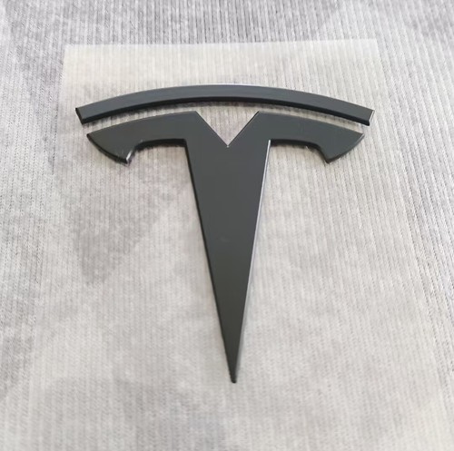 Suitable for Tesla Model 3 Y Matte Black Flat Front and Rear Logo Set