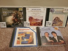 Lot of 5 Mendelssohn CDs: Piano Trios, Midsummer Night's Dream, Frith, Italian