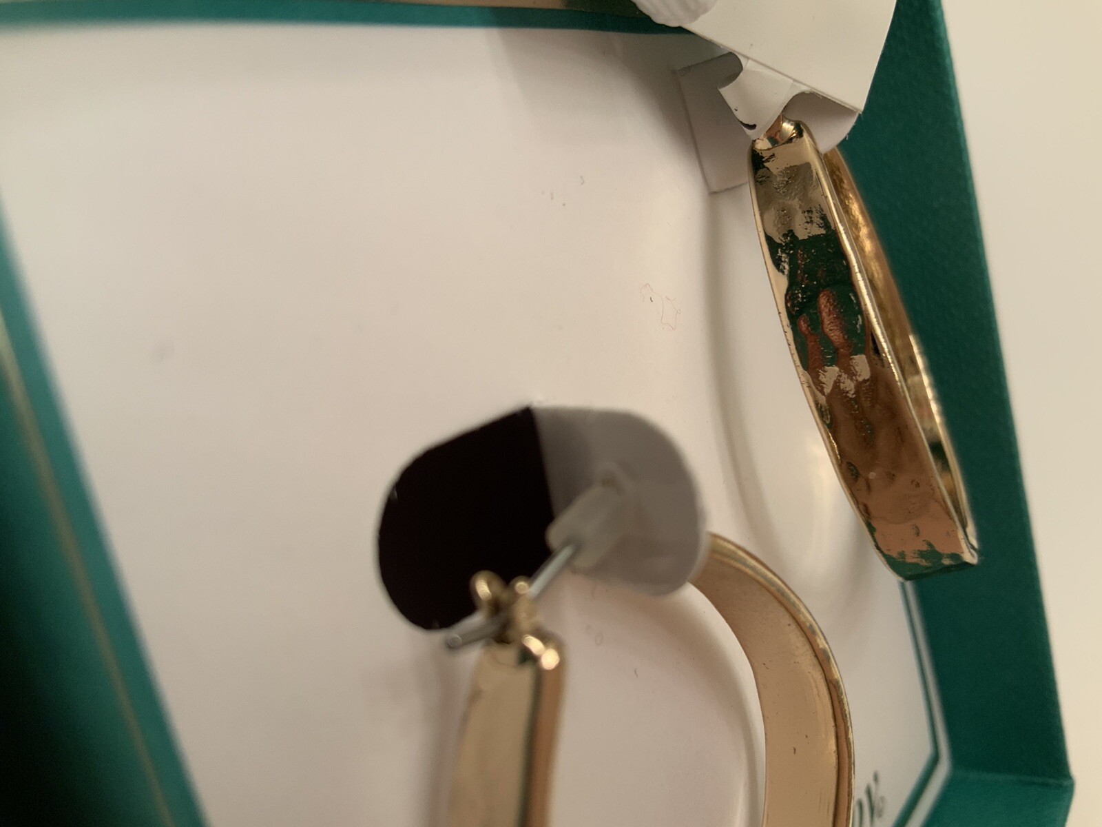 Jingle & Joy Gold Tone  Hoop Earrings New In Christmas Theme Box