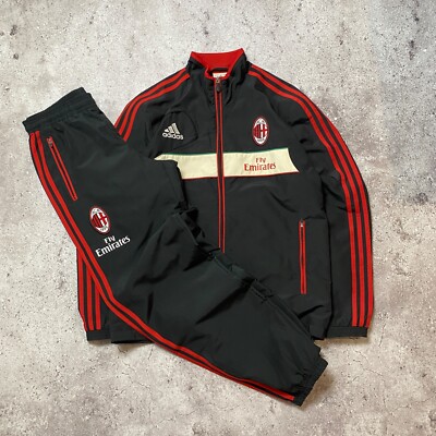 Vintage Adidas AC Milan 2012 Footbal Track Suit Pants and