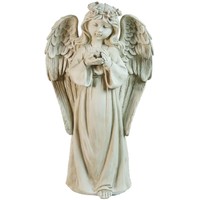 20.5 Standing Girl Angel Holding A Bird Outdoor Garden Statue on sale 20.5 Standing Girl Angel Holding A Bird Outdoor Garden Statue on sale