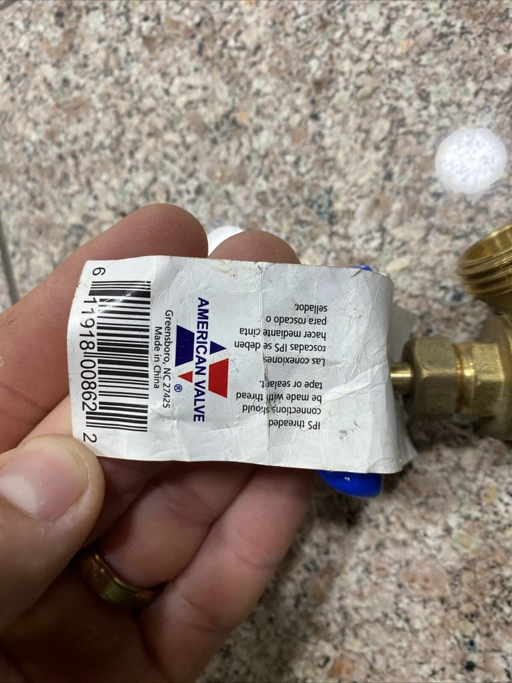 AMERICAN VALVE M75CSA 1/2" Latón Caldera Drenaje Macho Roscado ANSI/NSF 61-9 Foto 4 de 4