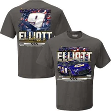 Chase Elliott 2025 NAPA Patriotic Eagle 2-Spot T-Shirt Gray