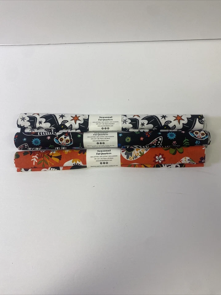 Halloween Themed Fat Quarters Lot Of 45 Fabric Cotton 18X21" David Textiles - Image 4 of 4