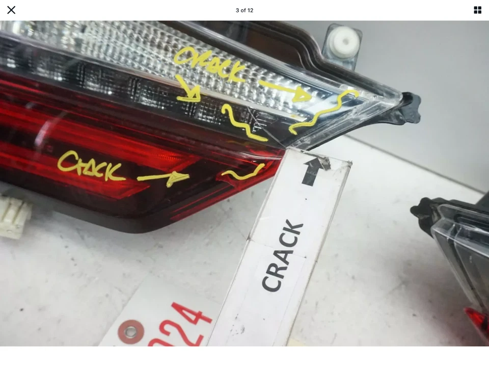 Luz trasera interior izquierda y derecha Lexus RX350 RX 450h 2016 2018 con grieta OEM UE42924 Foto 3 de 4