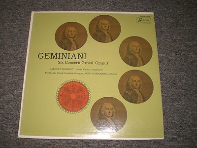 Geminani: Six Concerto Gerossi, Op 3~Barchet Quartet~Helma Elsner~Rolf Reinhardt