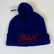 Ymcmb mens 100% authentic blue skully Beanie  embroidered one size mula