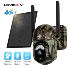 4G LTE Cellular Solar Security Camera PTZ Trail Hunting Game Camera w/ SIM Card