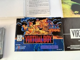 Jack Bros Nintendo Virtual Boy Game Complete MINT, RARE, with Acrylic Case! 🎃  