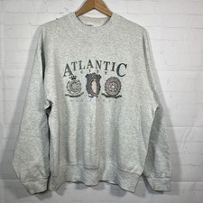 Vintage Atlantic City Sweatshirt Mens Large Faded Made in USA New Jersey Tourist