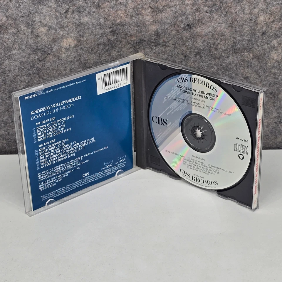 Andreas Vollenweider Down to the Moon CD Album CBS Records New Age Harp - Image 3 of 4