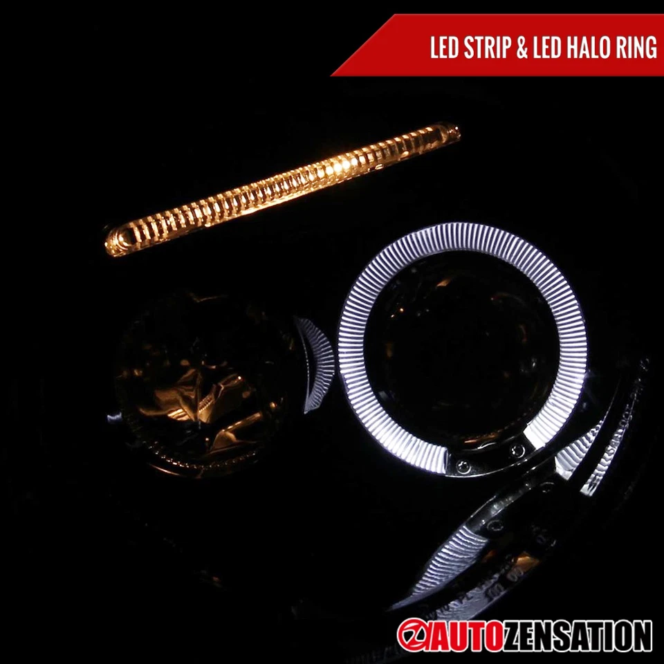 Fit 1998-2005 VW Beetle Black Smoke LED Halo Projector Headlights Left+Right - Image 4 of 4