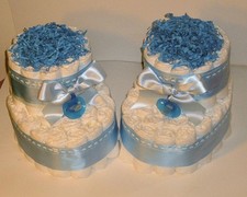 Baby Shower Gift, Diaper Cake, Tennis Shoe, Boy, Blue Diaper Cake