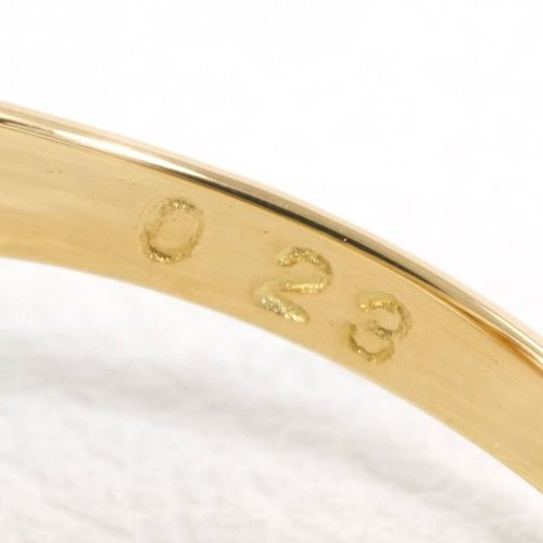 18K Yellow gold ring 11 size Mabe pearl Diamond 4.6g Free shipping Used - Picture 6 of 7