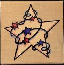 Stampendous Swirling Star Rubber Stamp