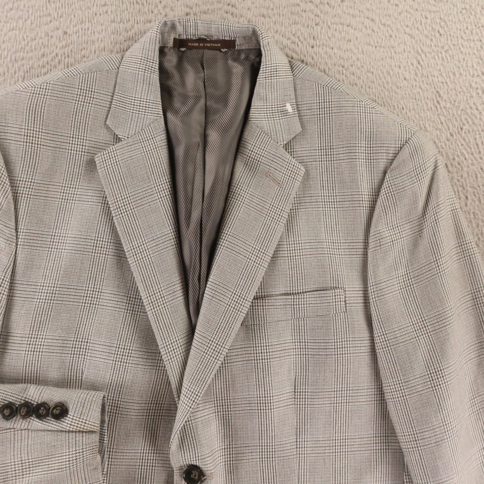 Prince of Wales Check M 40S Gray Hopsack Blazer Breathable Greg Norman - Image 2 of 4