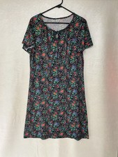 Vintage NP Fashions Floral Print Tie Neck Dress Size M