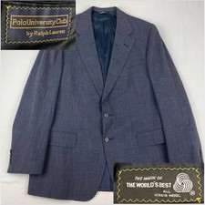 Polo University Club Ralph Lauren Mens Virgin Wool Blazer Navy Blue Sport Coat