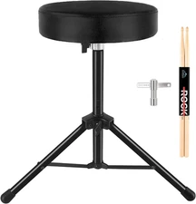 EASTROCK Drum Throne,Padded Drum Seat Drumming Stools with Anti-Slip Feet for Ad