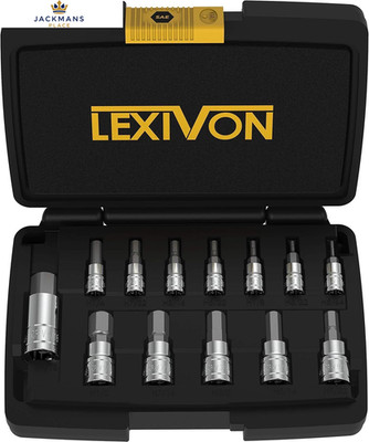LEXIVON HEX Bit-Steckschlüsselsatz, 13 Innensechskant | SAE Imperial Größen... 