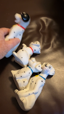 Disney 101 Dalmatians 4 Squeak Rubber Bath Toys Pongo Perdita 2