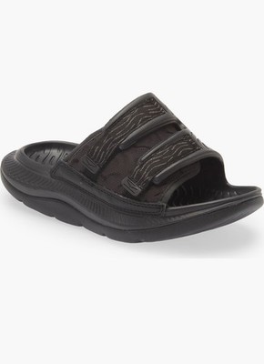 MENS /Womens HOKA ONE ORA LUXE Black Sandals Recovery Slides | eBay