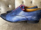 Undandy Men’s Blue Shoes Size 11 With Pink Laces Pointy Toe — photo 3