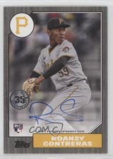 2022 Series 1 1987 Topps Baseball Black 123/199 Roansy Contreras Auto 05nn