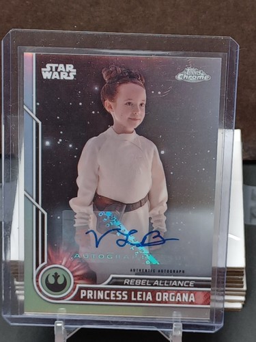 Vivien Lyra Blair Princess Leia Organa 2023 Topps Chrome Star Wars AUTO Card #17