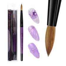 Pana Professional 100 Kolinsky Acrylic Nail Art Brush with Purple Wood Size 6