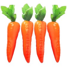4 Pcs Artificial Fake Vegetables Carrots Decor - Faux Lifelike Simulation Pla...