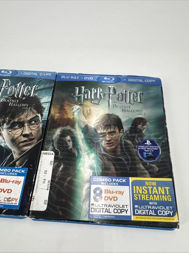 Harry Potter and the Deathly Hallows Part 1 & Part 2 Blu-Ray Movies Lot - Image 3 of 4