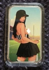 Bullion Baddies 1 oz silver bar "Olivia Overtime" Naughty Backshot Edition W/COA