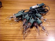 Vintage String Of 10 C7 Candelabra Flicker Flame Bulbs - Very Good and Working A