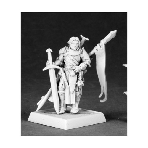 1 x DARK ELF MALE WARRIOR - Reaper Bones miniatuur voor rollenspel oorlogsspel - 44072