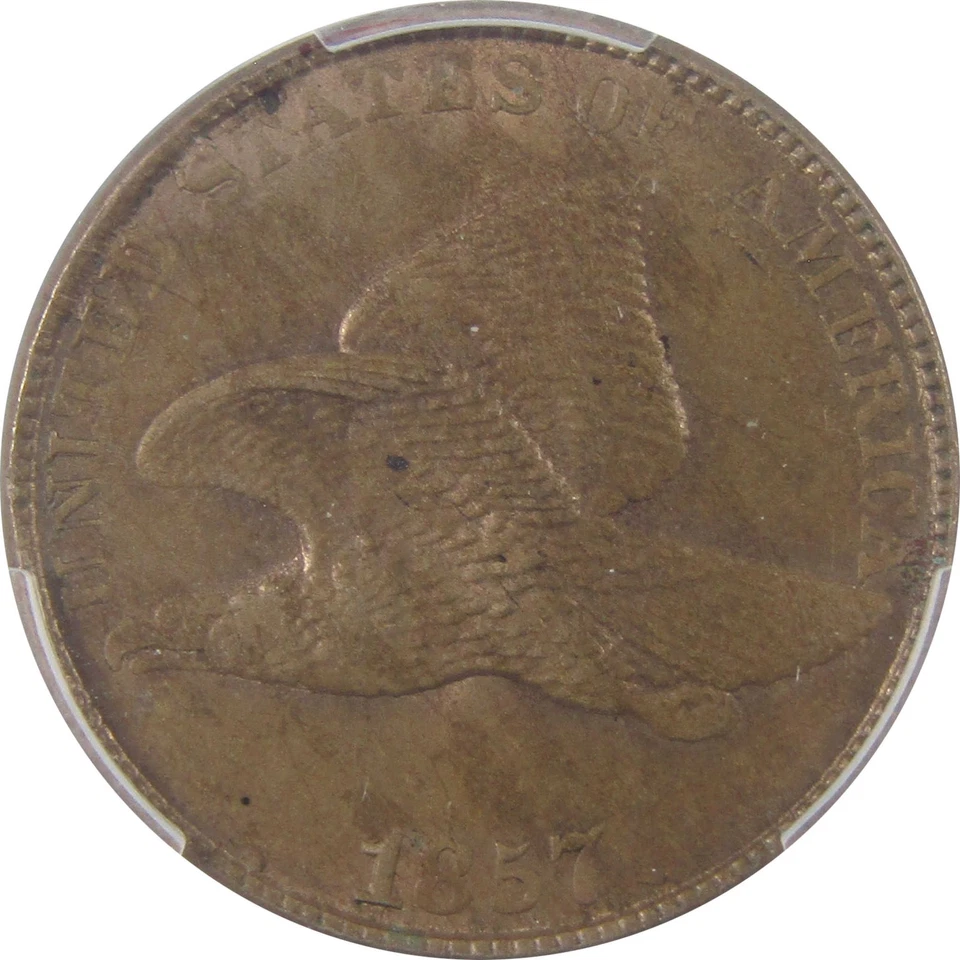 1857 Flying Eagle Cent MS 62 PCGS Penny Uncirculated SKU:I17923 - Image 3 of 4