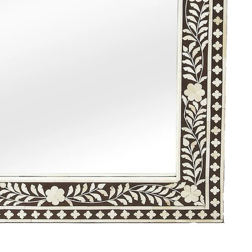 Butler Specialty Bone Inlay Wall Mirror In Dark Brown - Picture 2 of 2