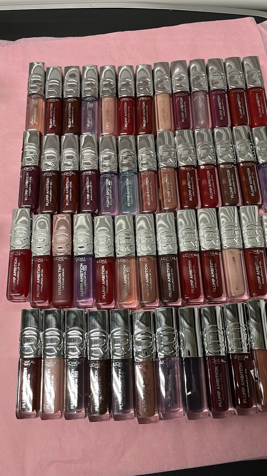 L'Oréal Paris Plump Ambition Hyaluron Lip Oil Full Size Mixed Lot Shades(50) image 1