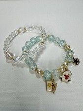 Girls Jewelry Set Cute bunny redheart crystal bracelet - Christmas holiday gift