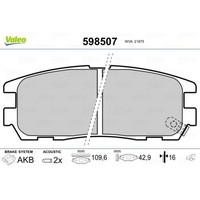 Valeo BremsbeläGe Hinten FüR Opel Monterey A Frontera Isuzu Trooper II