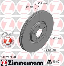 2x Bremsscheibe COAT Z ZIMMERMANN 150.2939.20 für MINI BMW X1 U11 sDrive Mild