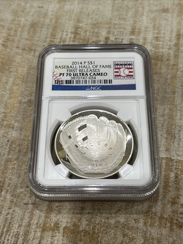 2014-P Baseball Hall of Fame Comm. Silver Dollar NGC PF70 UCAM  Nolan Ryan Label